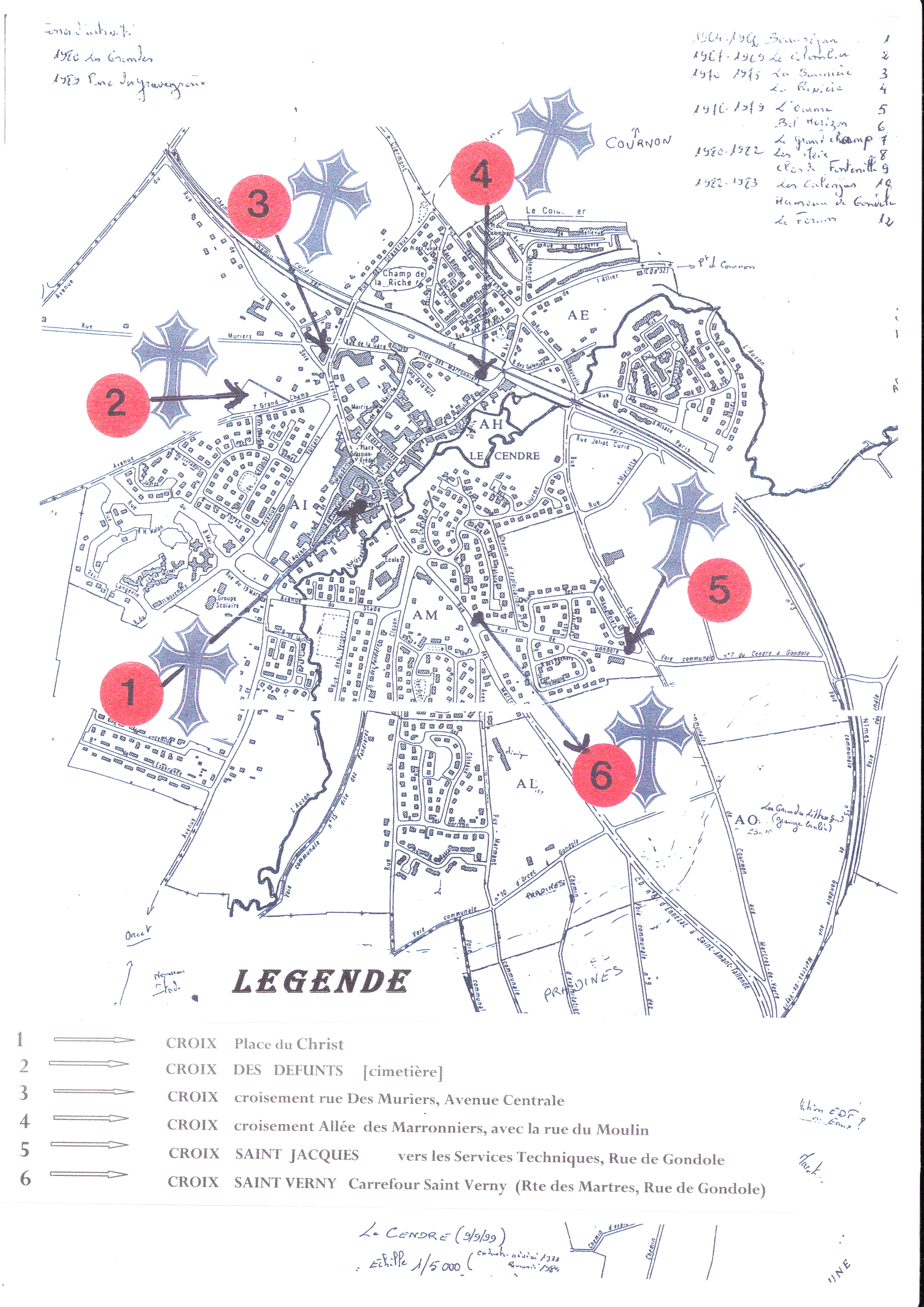 CARTE AVEC CROIX